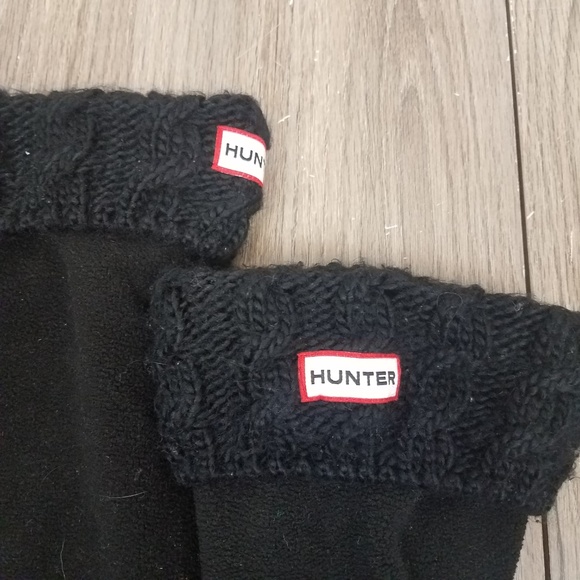 Hunter Fleece cable knit boot liners, black M 5-7 - Picture 2 of 3
